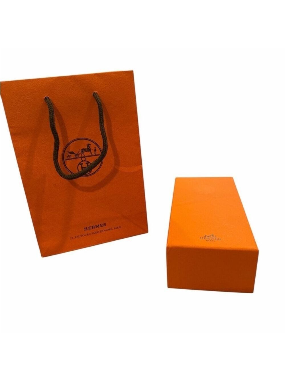Authentic Hermès Orange Gift Box & Bag – Twilly/Scarf/Accessory Size